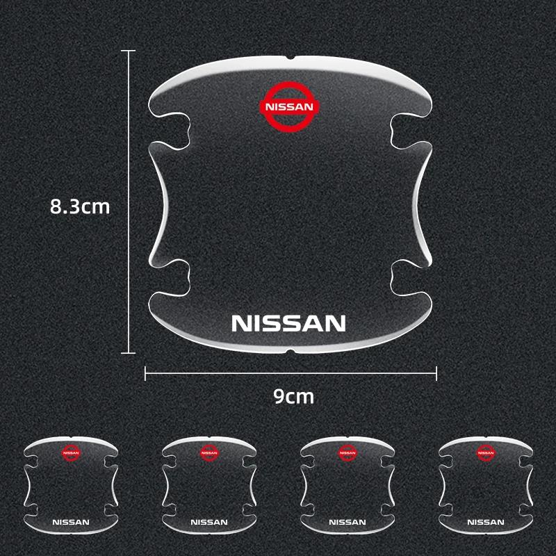 4ks Průhledná ochranná fólie na kliku dveří auta Samolepky proti poškrábání pro Nissan Qashqai Tiida j10 j11 2019 Autopříslušenství