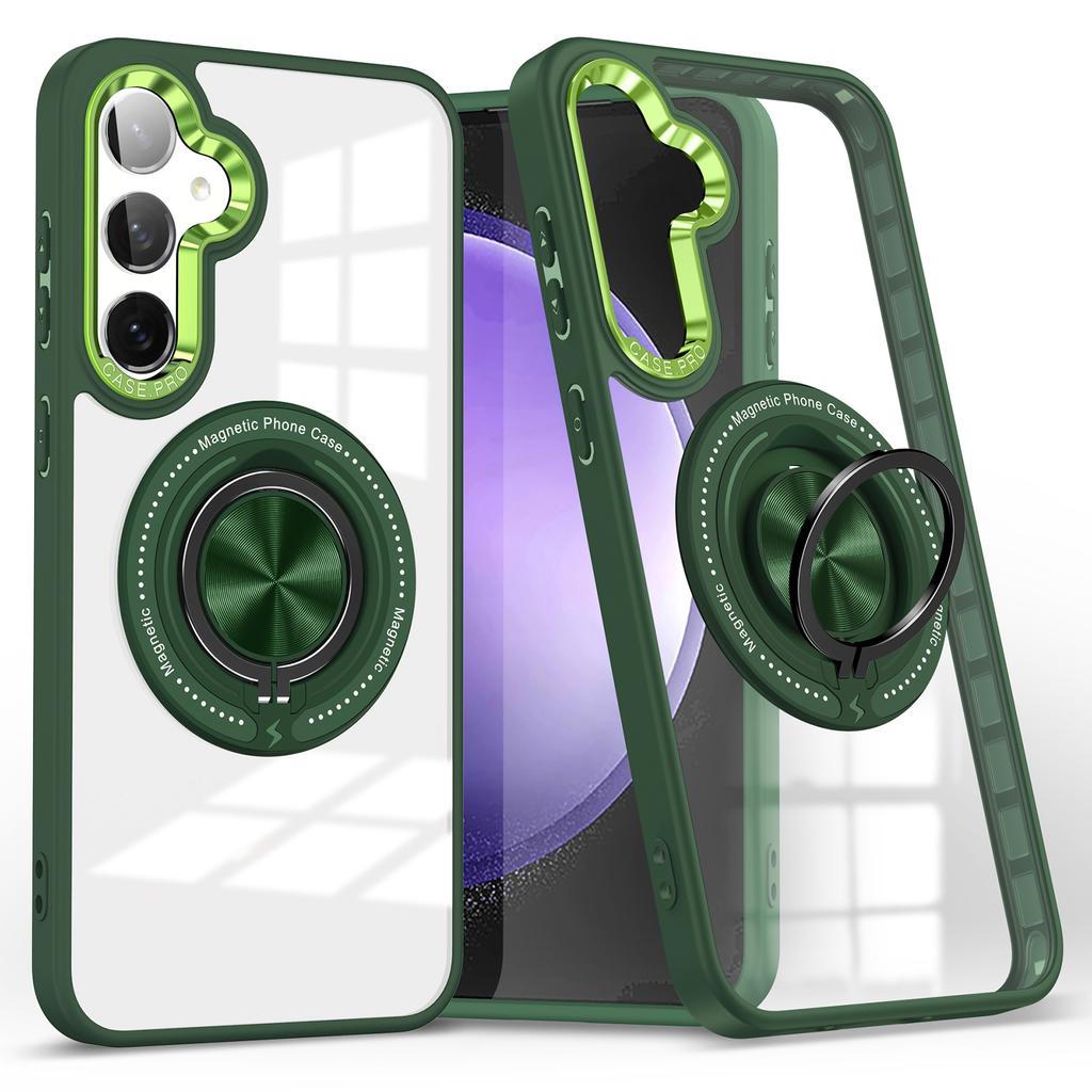 For Samsung Galaxy S23 FE Case Magnetic Ring Holder Kickstand PC+TPU Phone Cover