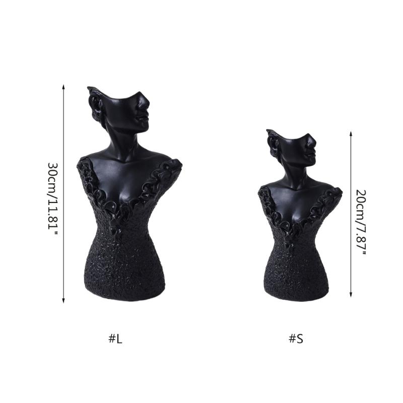 Boutique Necklace Jewelry Display Bust Resin Material Necklace Pendant Earring Chain Display-Case Mannequin Stand Holder