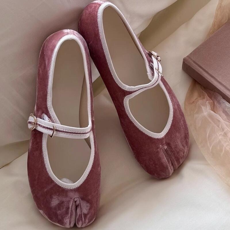 

Обувь ниндзя женская с круглым носком, неглубокая, с пряжкой, повседневная балетная обувь, осенние туфли-лодочки, каблук, туфли Мэри Джейн 35 розовый