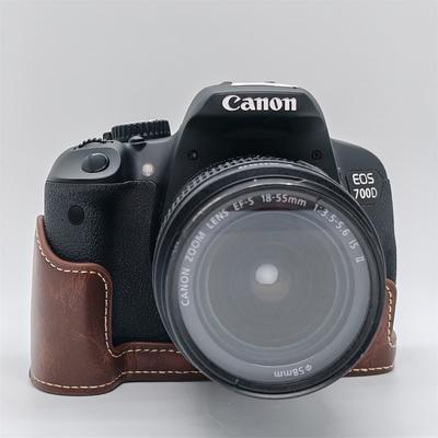 PU Leather Camera Half Case for Canon EOS 760D 750D 700D 600D 650D Bottom Opening Cover