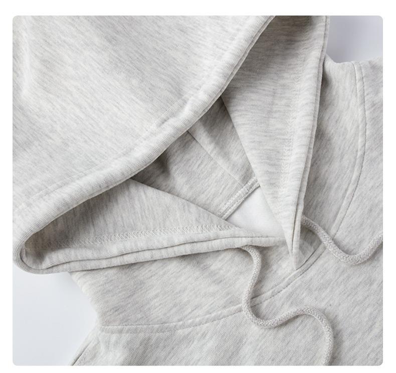 Ciężki koreański sweter z kapturem o luźnym kroju na jesień/zimę 320g