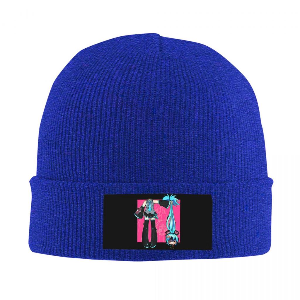 Custom Headless Beanie Cap Unisex Winter Warm Bonnet Femme Knitted Hats Cool Outdoor Ski Hatsune Miku Skullies Beanies Hats