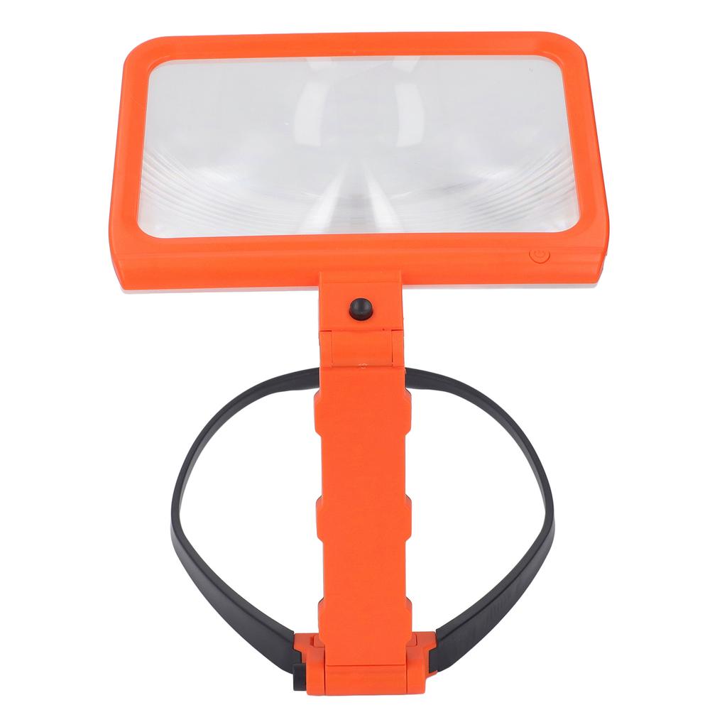 Neck Wear Full Book Page Magnifier with 48 LEDs Light Handheld Desktop Magnifier for Reading
