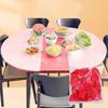 10-Piece Set: Oilproof & Waterproof Drawstring Tablecloths - Transparent & Thickened for Round/Square Tables