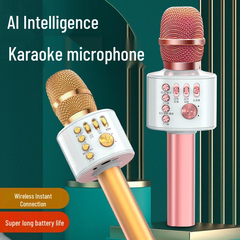 Wireless Bluetooth Microphone & Speaker for Home KTV and Mobile Singing