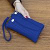 Women's Simple Clutch Bag Embossed Plaid Small Bag Grocery Shopping Coin Purse