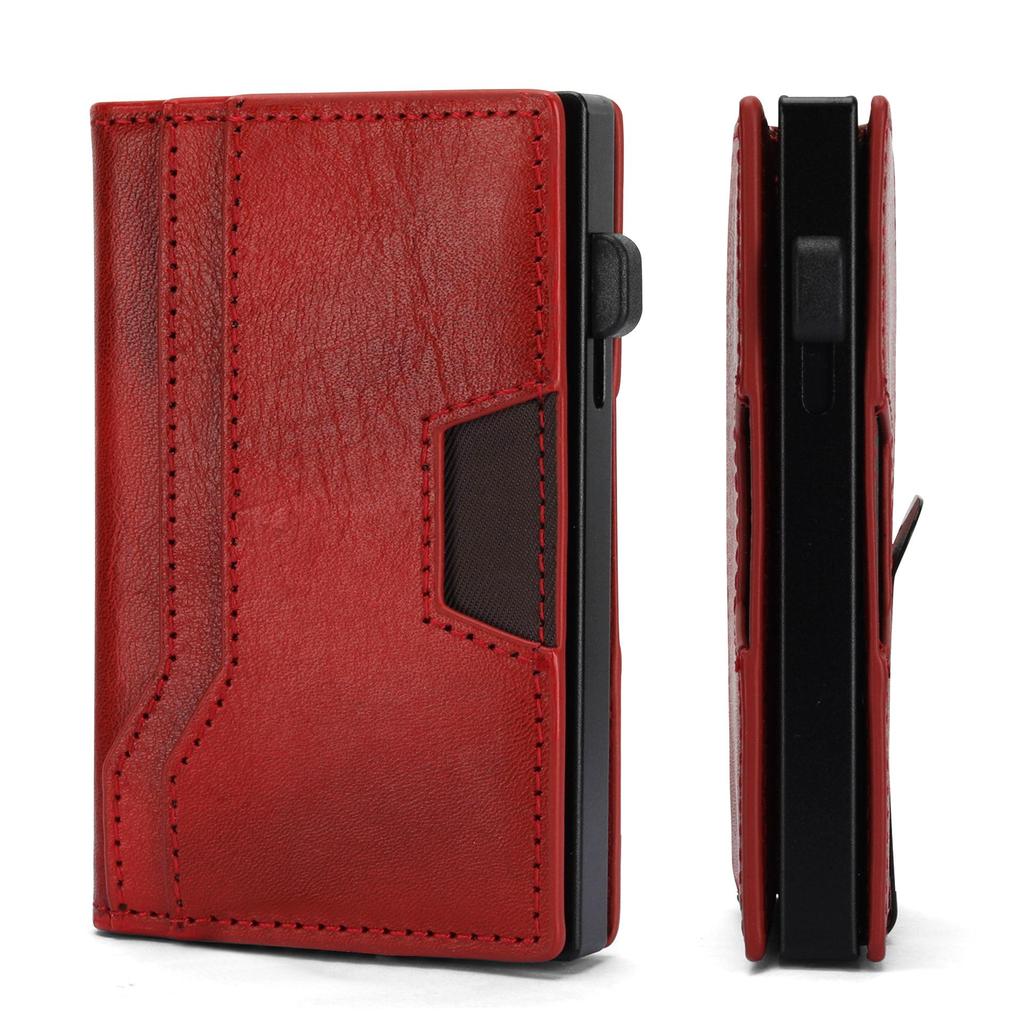 Men's Anti-Theft Genuine Leather Wallet with 20% Fold & Card Storage