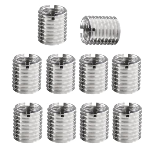 YANYULI Insert Nuts, Thread Conversion Adapters, 10-Piece Set, Inner Diameter M8*1.25, Outer Diameter M10*1.5, Stainless Steel, for Thread Repair, Spl