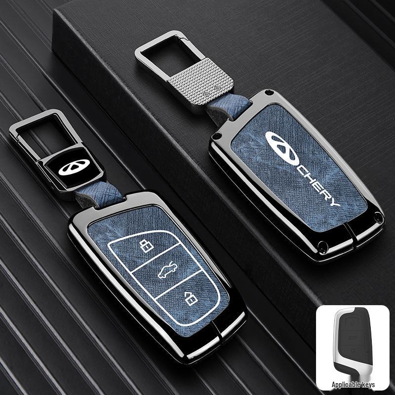 Zinc Alloy Key Shell Covers for Chery, Tiggo 8, 7 Plus - Full Coverage, 5x Anti-Drop Protection