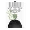 Canvas Painting Boho Green Leaf Abstract Geometric Vintage Posters Prints Wall Art Pictures Nordic Bedroom Living Room Decor