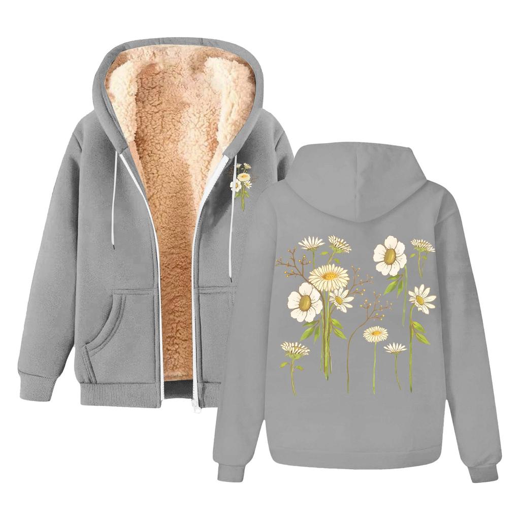 Men's And Women's Fashion The Same Coat With Fleece Thick Hoodie Hoodie Cardigan