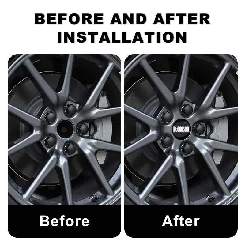 2025 Pro BMW MINI 4ks 56mm Krytka středu kola Odznak Dekorace nálepky na kolo Pro MINI Cooper One S Clubman R50 R53 R56 R60 F5