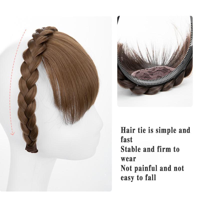 Ladies Wigs Bangs Headbands One-piece Covering White Invisible Seamless Wig Piece Top of the Head Reissue