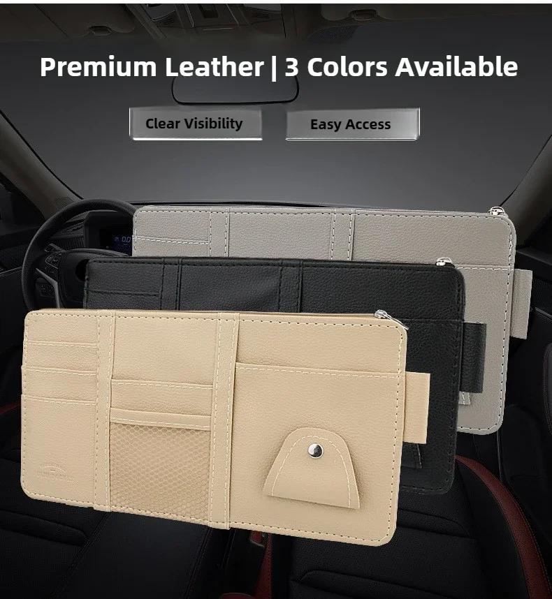 Car Sun Visor Organizer Car Visor Sunglasses Holder for Trucks Interior Car Accessories Visor Organizer for Interior Accessories