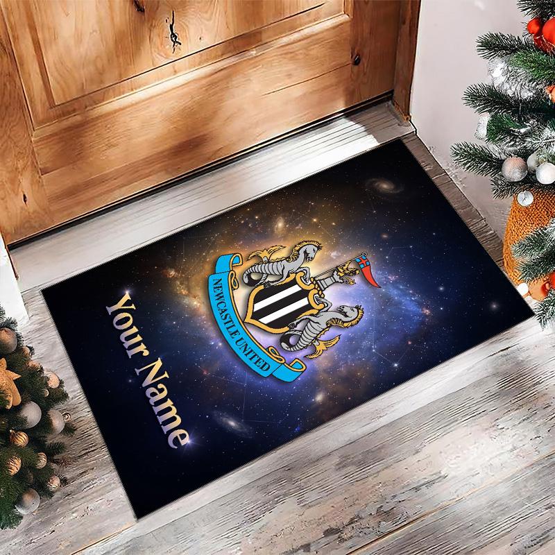 Newcastle United FC Printed Crystal Velvet Rug Non‑Slip Crystal Velvet Carpet For Sofa Bedroom Indoor Home Decoration