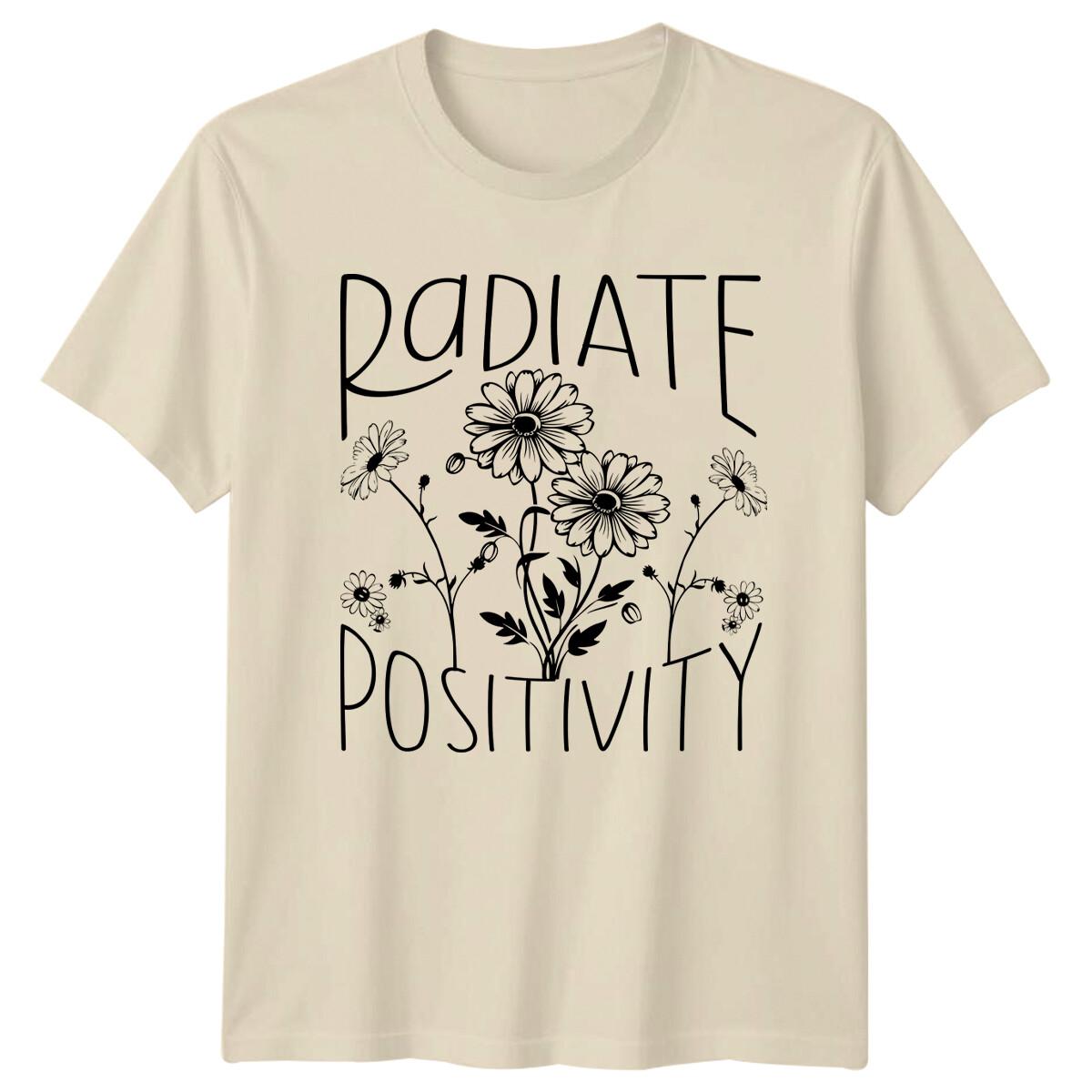 Radiate Positivity Floral Nature Graphic T-Shirt XXL