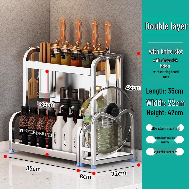 

Modern 3-Tier Kitchen Countertop Storage Rack