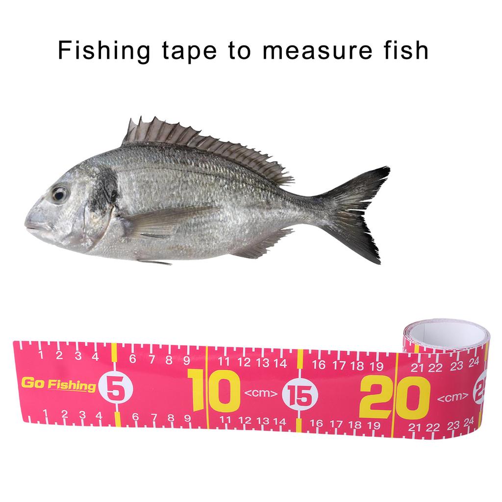 Selbstklebendes Fischmaßband Wasserdichter Aufkleber Klebeband Angelmaßband Aufkleber für Fischerboot Kajak Netz Einfach zu bedienen