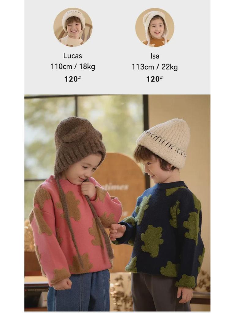 2024 Winter Mountain Series Thickened Children's Knitted Sweater