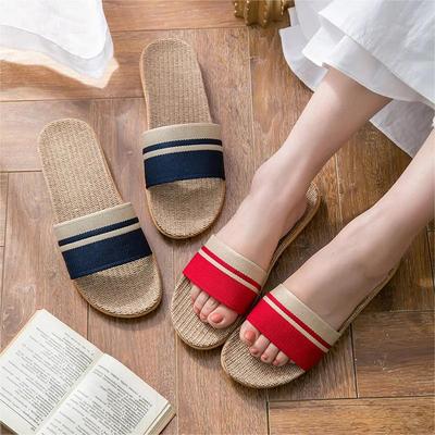 Plus Size Women'S Slippers Linen Lightweight Casual Slippers Women For Home