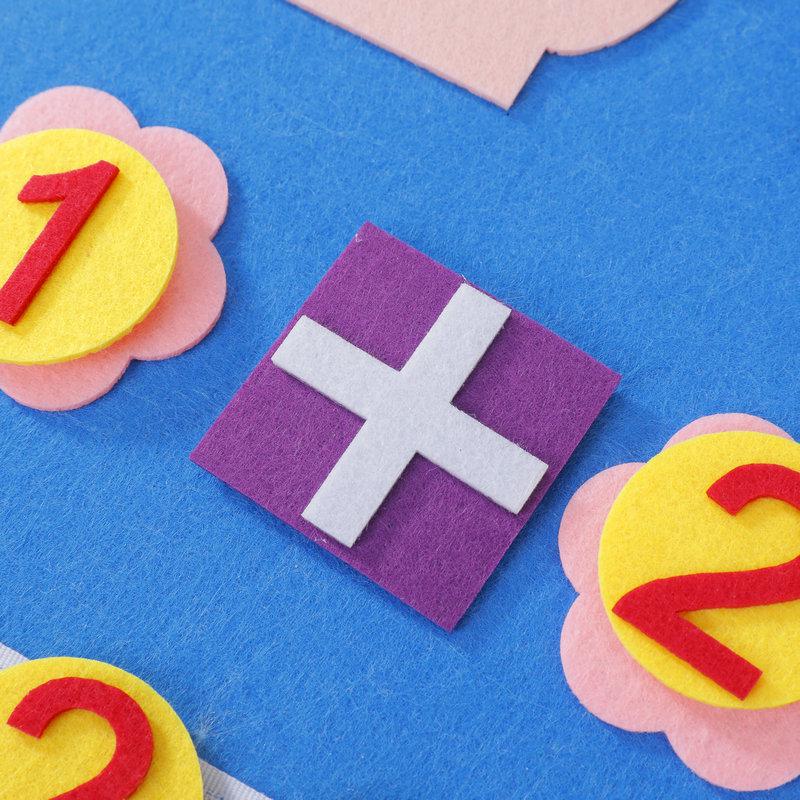 Interactive Children's Cartoon Felt Busy Board - DIY Creative Early Learning Toy with Finger Counting