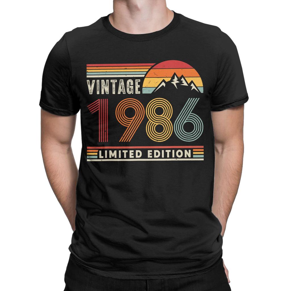 1986 Limited Edition TShirts for Unisex Unisex Retro 40th Birthday Funny 100 Cotton Tees O Neck T Shirts Big Size Tops
