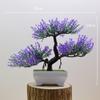 Artificial Bonsai Pine Decor, Multicolor Plastic Fake Potted Plant for Table Home Decoration