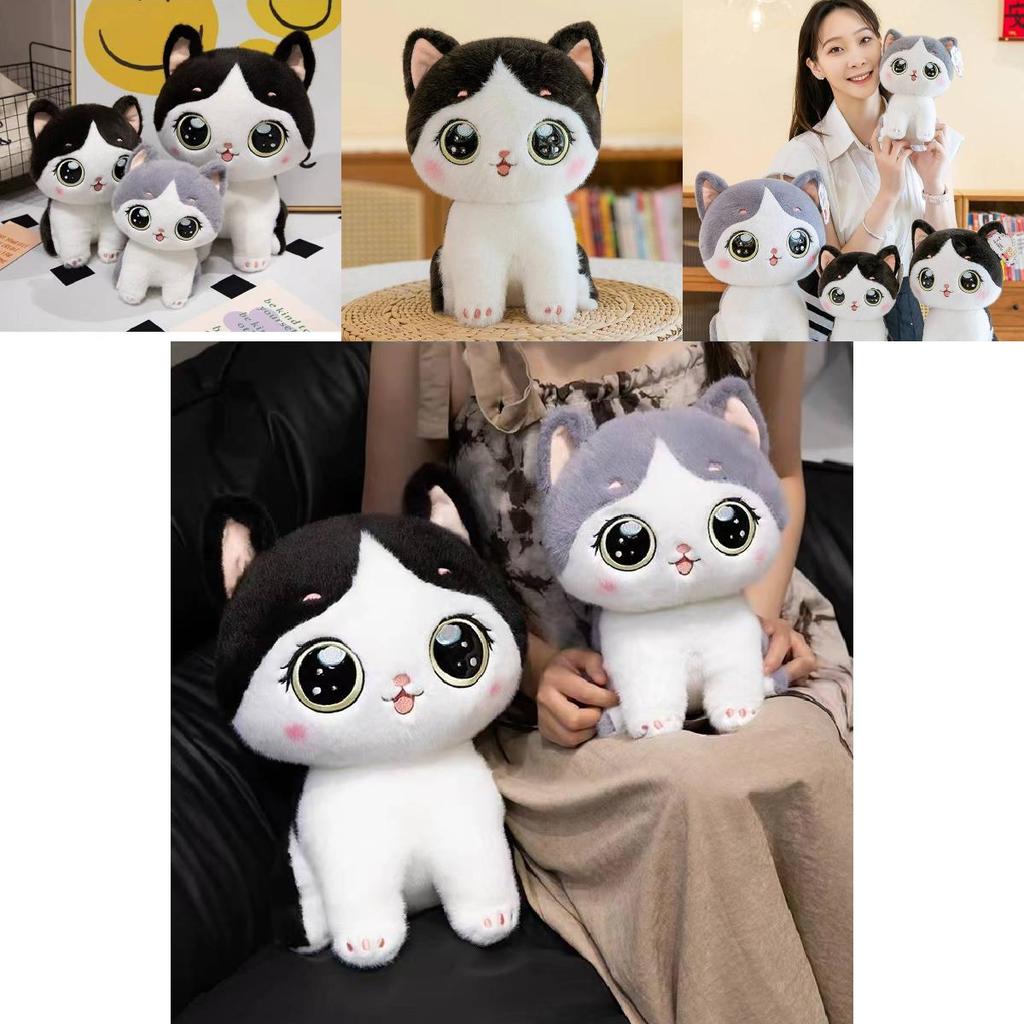 Adorable Doudou Cat Plush Pillow Doll Soft Pp Cotton Stuffed Toy For Kids