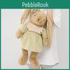 Lily Rabbit Plush Toy Large Sleeping Pillow Gift With Checkered Dress And Bow Decoration For Girls And Kids
