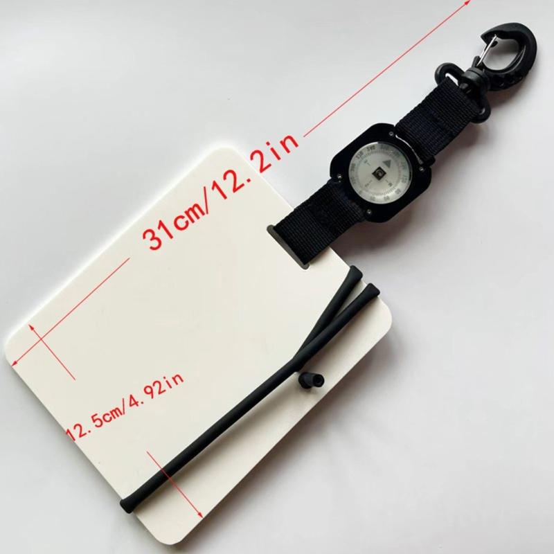 Durability Dives Board with Compasses and Rotating Clip for Effortlessly Underwater Communication and Safety