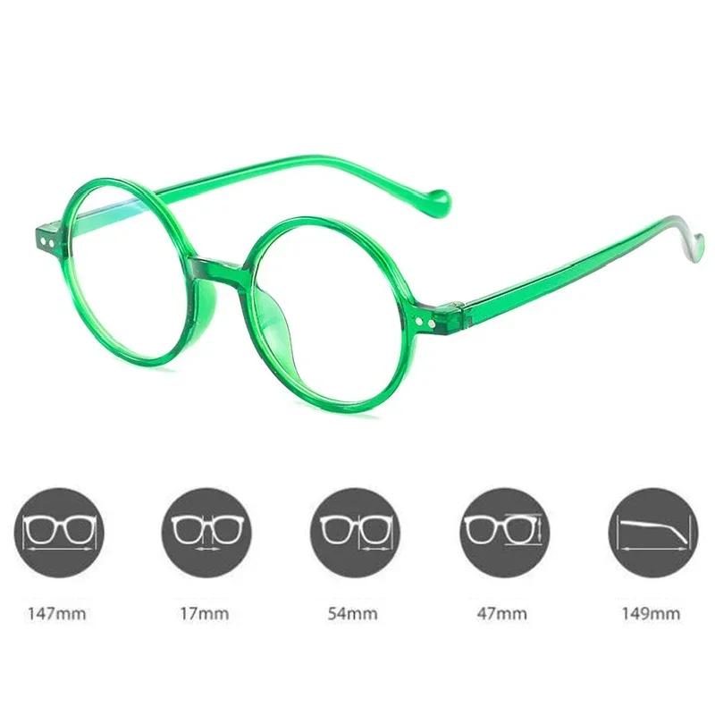 Ladies Retro Transparent Reading Glasses Men Women Small Round Far Sight Presbyopia Trendy New Prescription Glasses 0 To +4.0