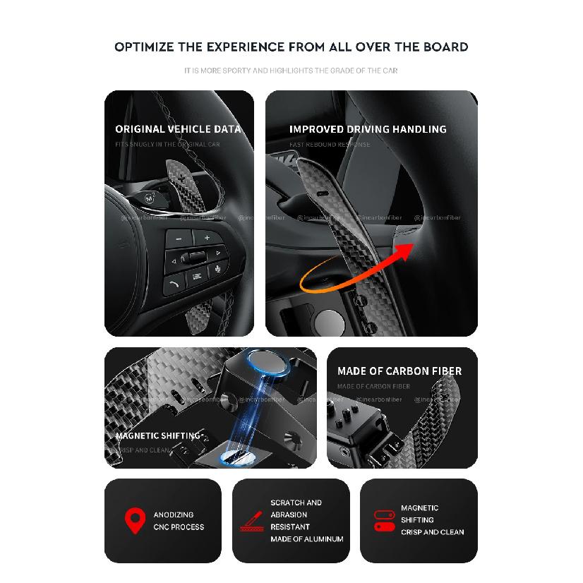 ICF Carbon Fiber Magnetic Paddle Shifter For Benz W222 W204 W213 W205 E Series G Series Shift Paddle
