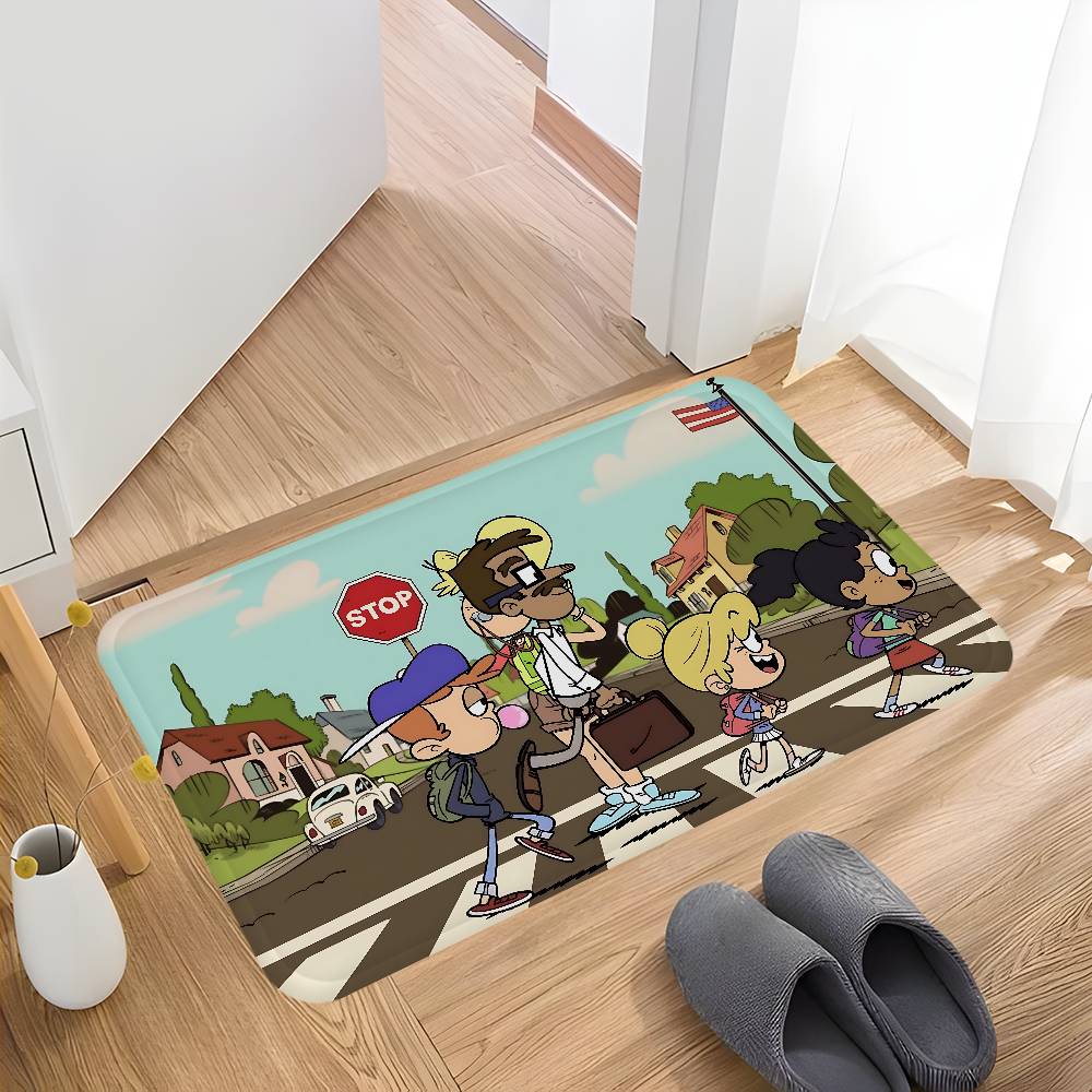 Anime T-The Loud House Kitchen Mat Kids Room Bedroom Decoration Balcony Anti-Slip Doormat Living Room Alfombra