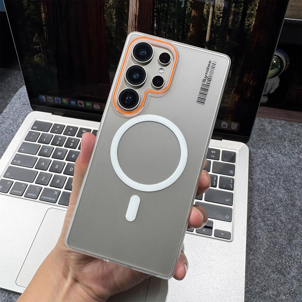 Slim Matte Clear Magnetic Phone Case For Samsung S25 S24 S23 S22 S21 Note 20 Ultra Plus FE A17 A07 A56 A26 A36 A16 A06 A55 Cover