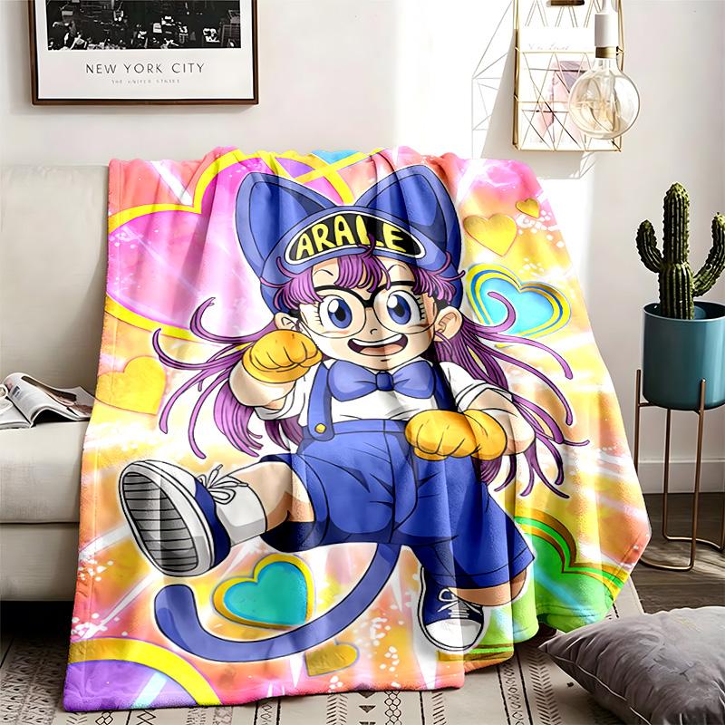Arale Theme Blanket Suitable For The Sofa Camping And Travel Made Of Soft Flannel Material An Ideal Gift For Occasions Such As Birthday