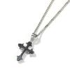 Fashion Copper Inlaid Zircon Men's and Women's Cross Pendant