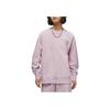 Jordan Logo Embroidered Solid Color Round Neck Casual Loose Fleece Pullover Sweatshirt Women Sweatshirt Purple DQ4600-576