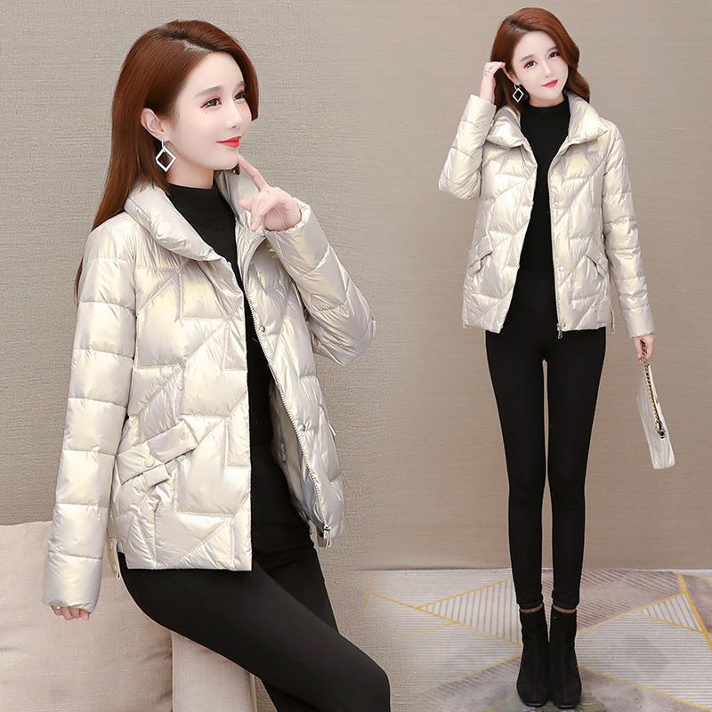 Loose Bright Face Cotton Padden Jacket Women Winter Coat Plus Size 4xl Pink Black Clothes