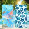 A-Aquatic Creature Pattern Towel Microfiber Beach Towel, Quick-Dry, Sand-Free, Ultra-Fine Fiber, Super Soft.