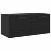 Wall Mounted Wall Cabinet Black Oak Effect 80 X 36.5 X 35 Cm