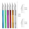 Engraving Cutter with Blade Metal Handle, Craft Carving, Sculpture Paper, Non-Slip Knife, DIY Repair, Leather Tools