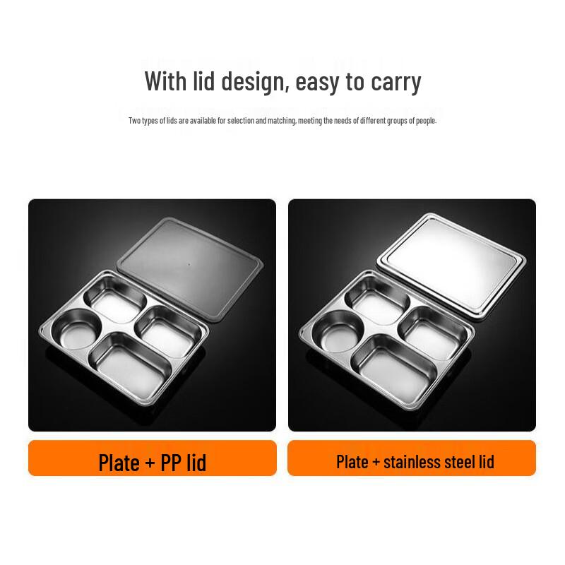 304 Stainless Steel Divided Dinner Plate
