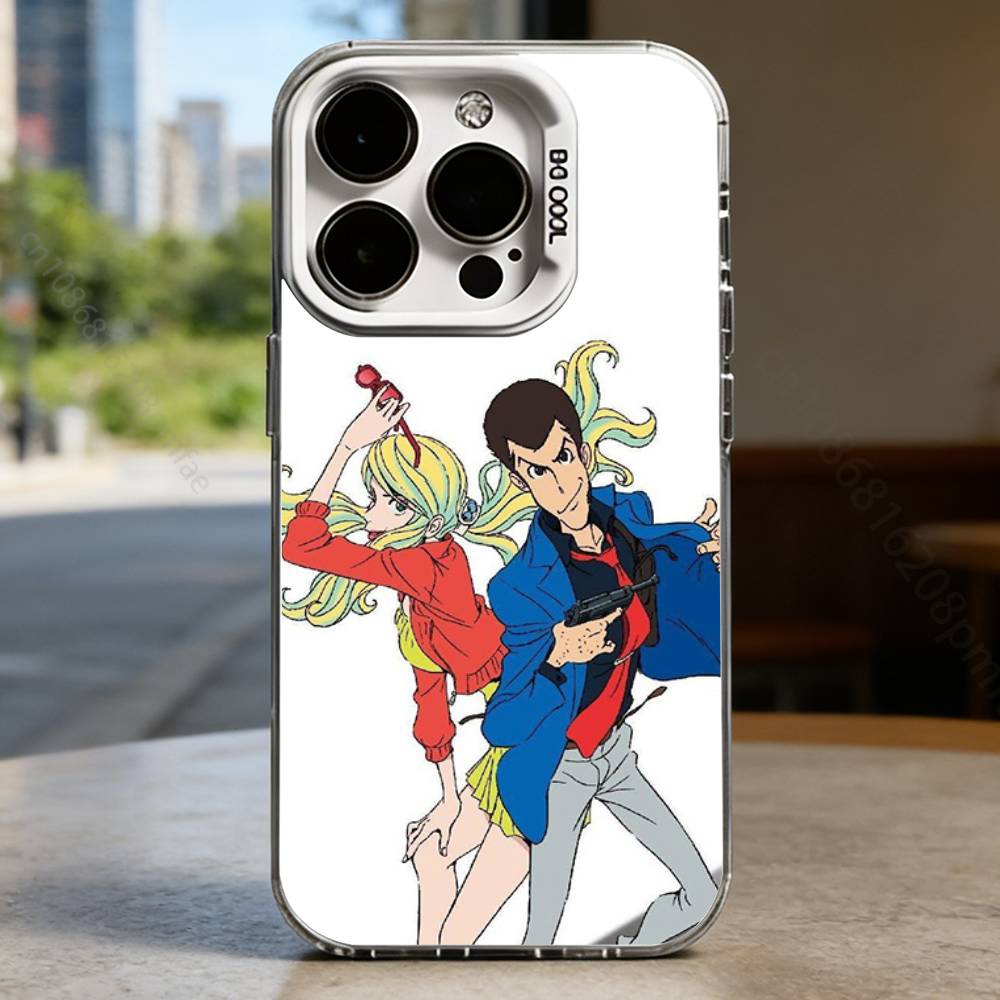 Anime L-Lupin The Third White Shockproof Phone Case For iPhone 16,15,14,13,12,11,Pro,XS,Max,Plus,Mini,SE