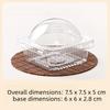 Transparent round Egg Yolk Pastry Box Rice Cake Snowy Bride Box Single Bottom Tray Bag for Baking Cooking Supplies