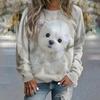 Lovely Cat 3d Print Women Fashion O-neck Long Sleeved Women Sweats Animal Coat Girl Clothes Anime Cat Long Sleeved Kawaii Oversized