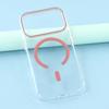 For iPhone 17 Pro Max Magnetic Case Clear PC Phone Back Cover with Metal Buttons