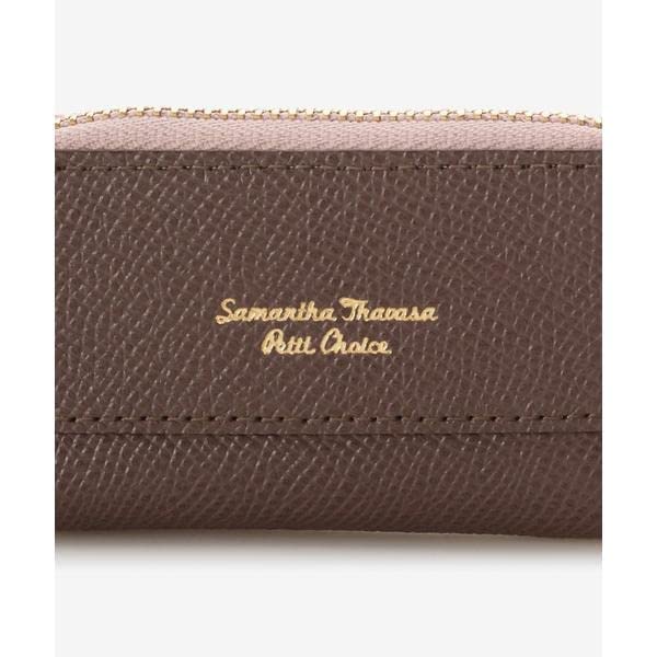 Thavasa Petit Key Case Inside Bicolor Round Zip Key Case 00122120285181 Brown [Samantha Choice] Women's