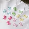 50Pcs Ice Transparent French Ribbons Colorful Resin Bowknot Charm Bowtie Jewelry Nail Art Decorations Manicure Tools Accessories