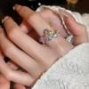 Eleganter verstellbarer rosa Schleifenring - Trendiges und märchenhaftes Design